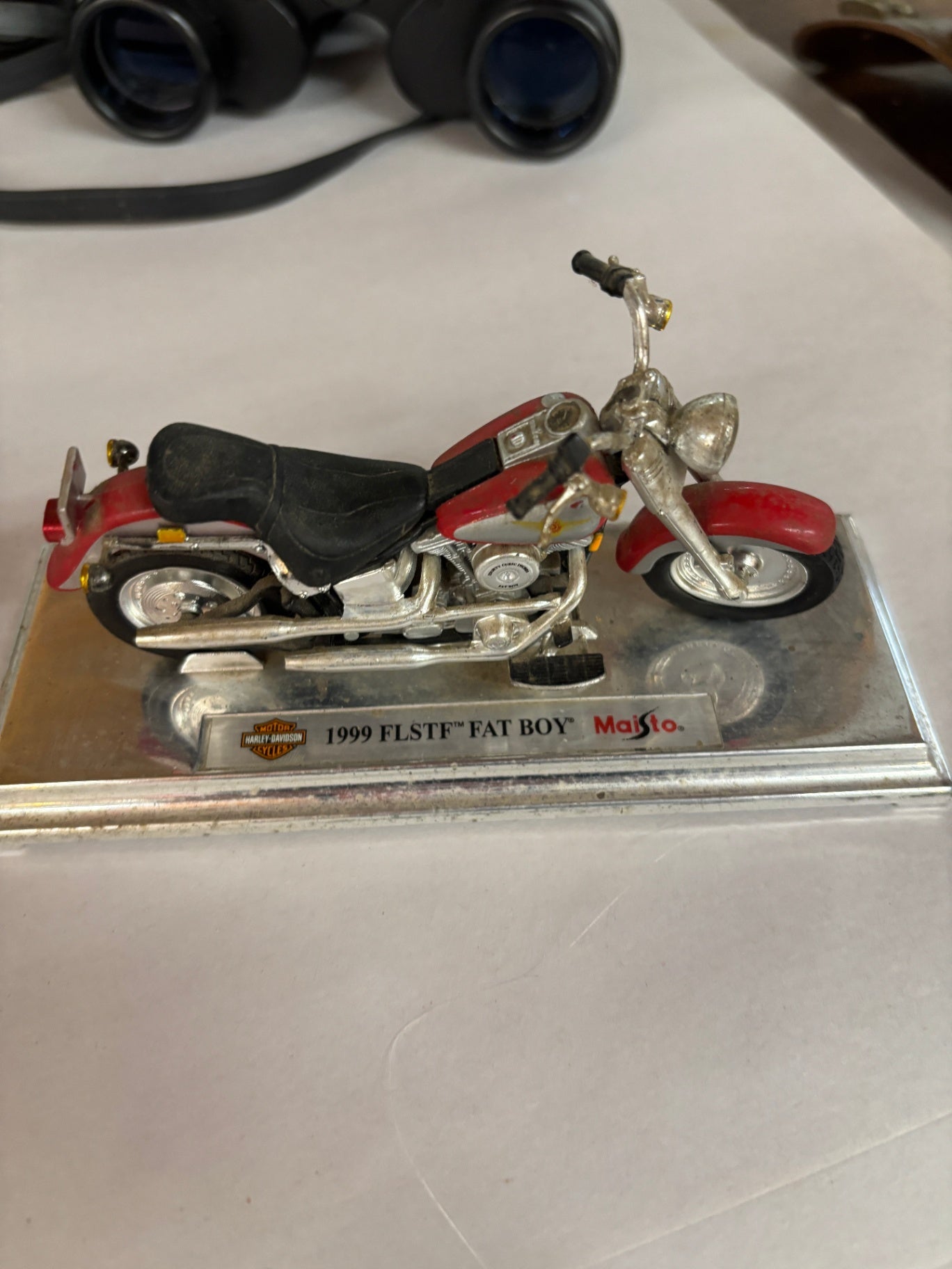 diecast replica of a 1999 Harley-Davidson FLSTF Fat Boy