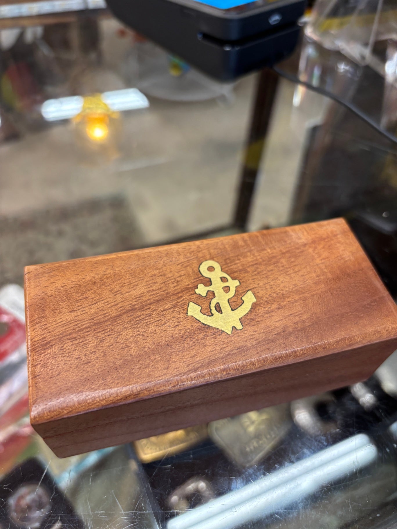 Vintage Brass & Leather Wrapped Spyglass Telescope in Wooden Presentation Box