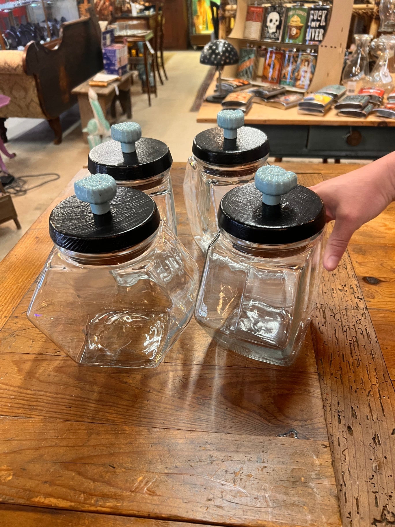 Jar With Shell Top Sealed