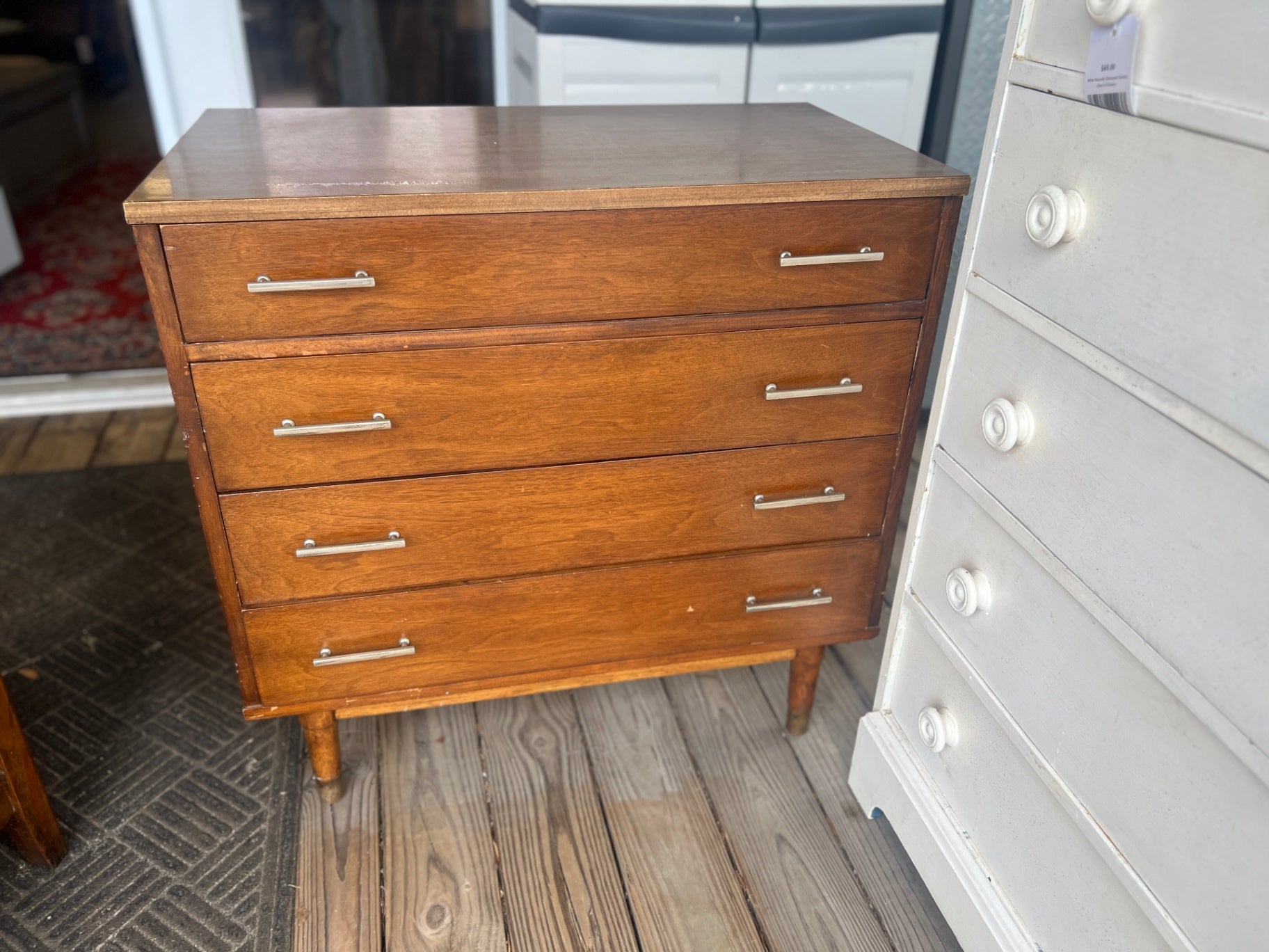 Vintage MCM 4 Drawer Bureau