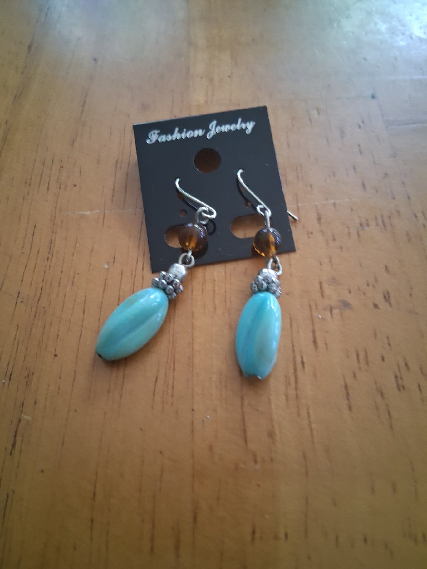 Earrings teal dsc 