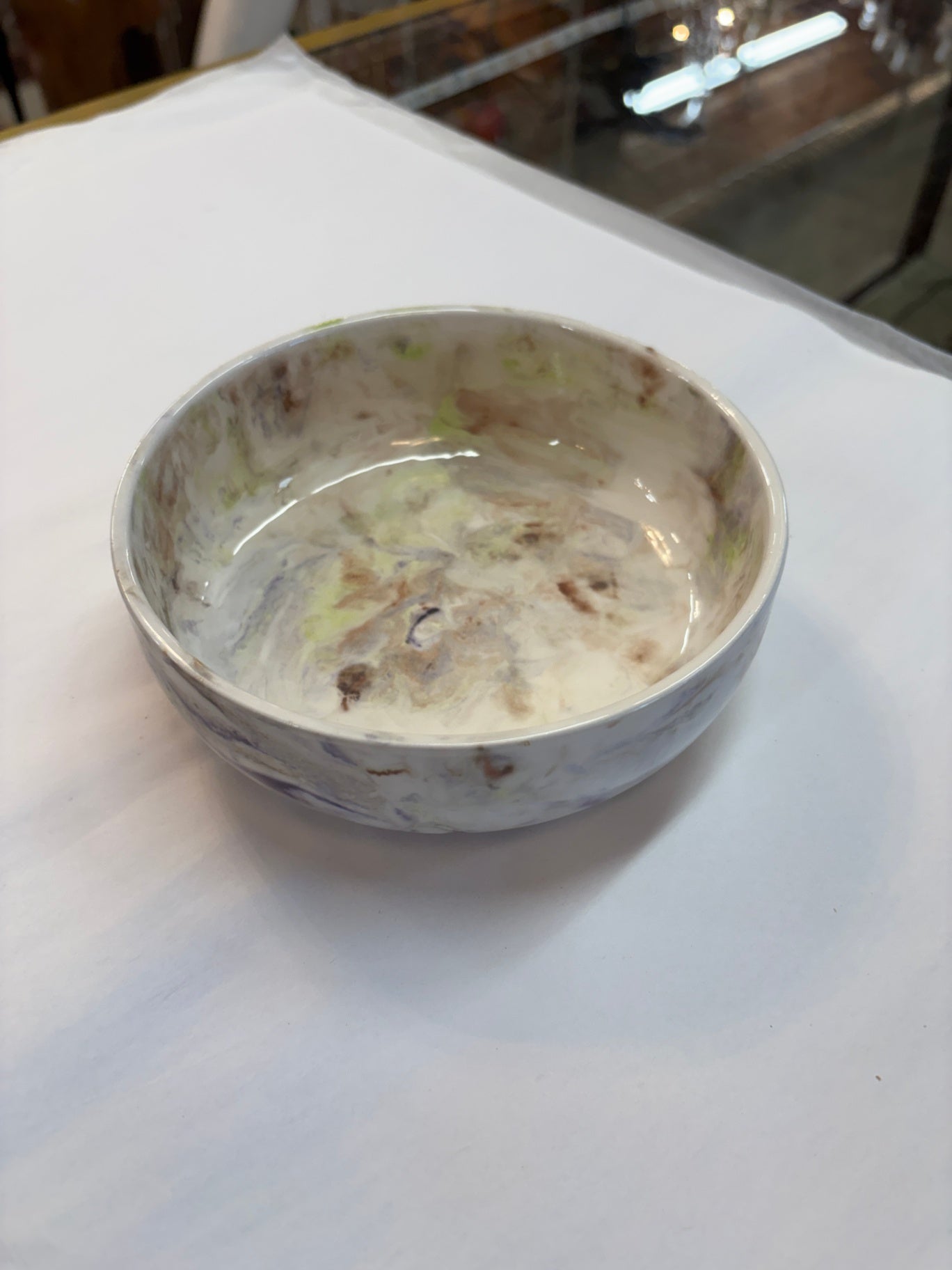 Ceramic bowl With Marble Glaze
