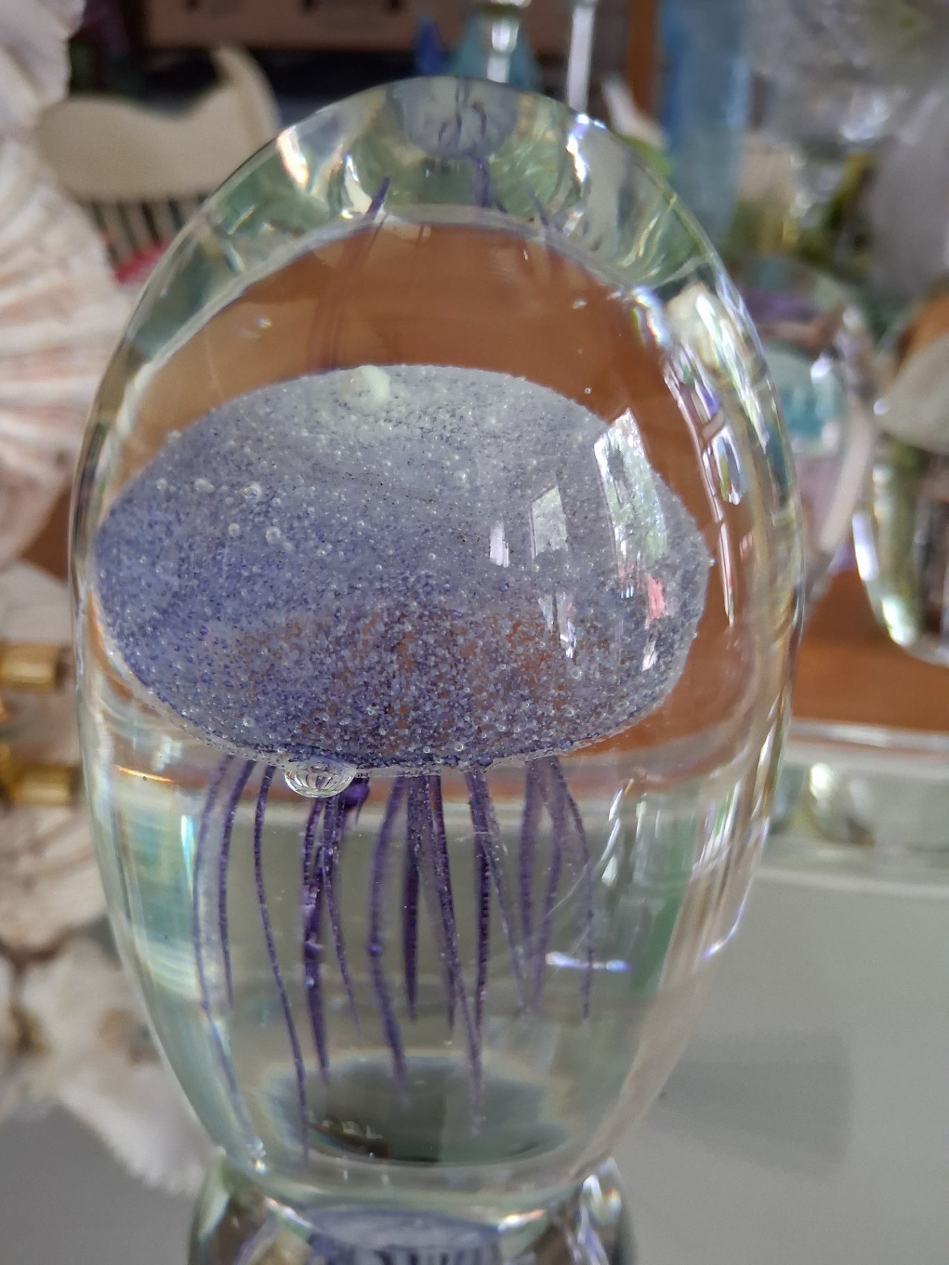 Paperweight octopus purple dsc