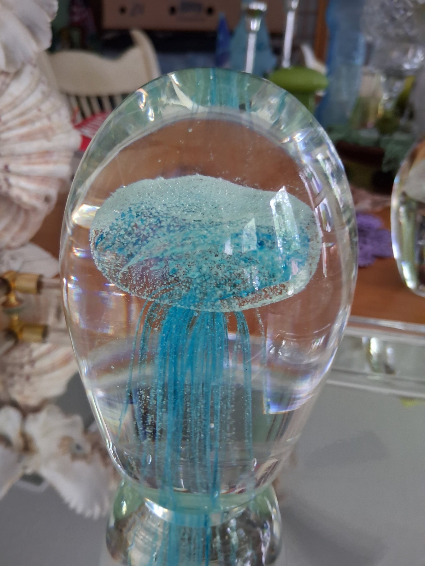 Paperweight octopus teal dsc