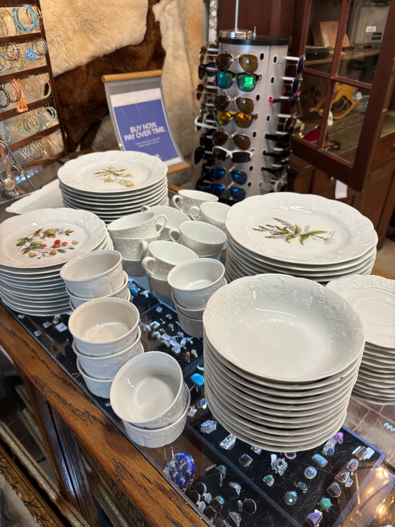Set Of Dansk Dishes With Floaral Plates
