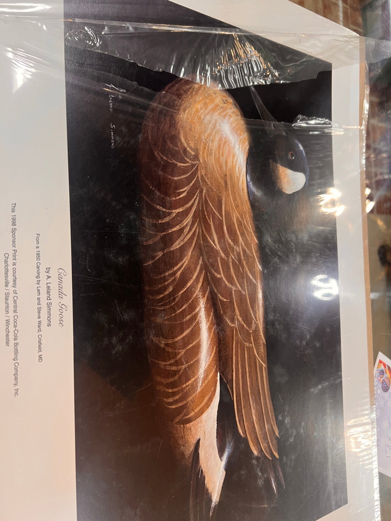 A. Leland Simmons Canada Goose Signed Numbered Limited Edition Waterfowl Decoy Art Print