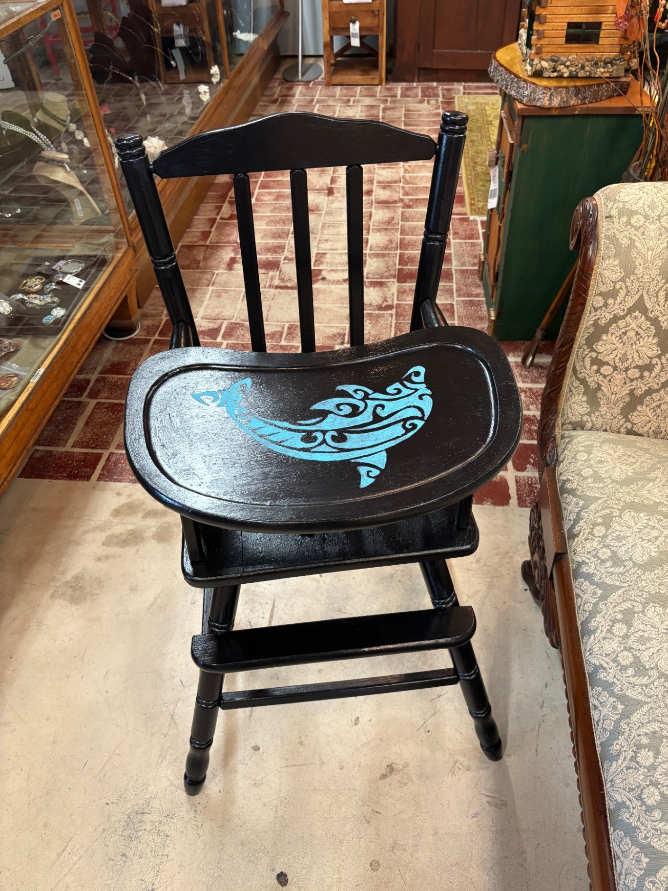 Black Painted High Chair