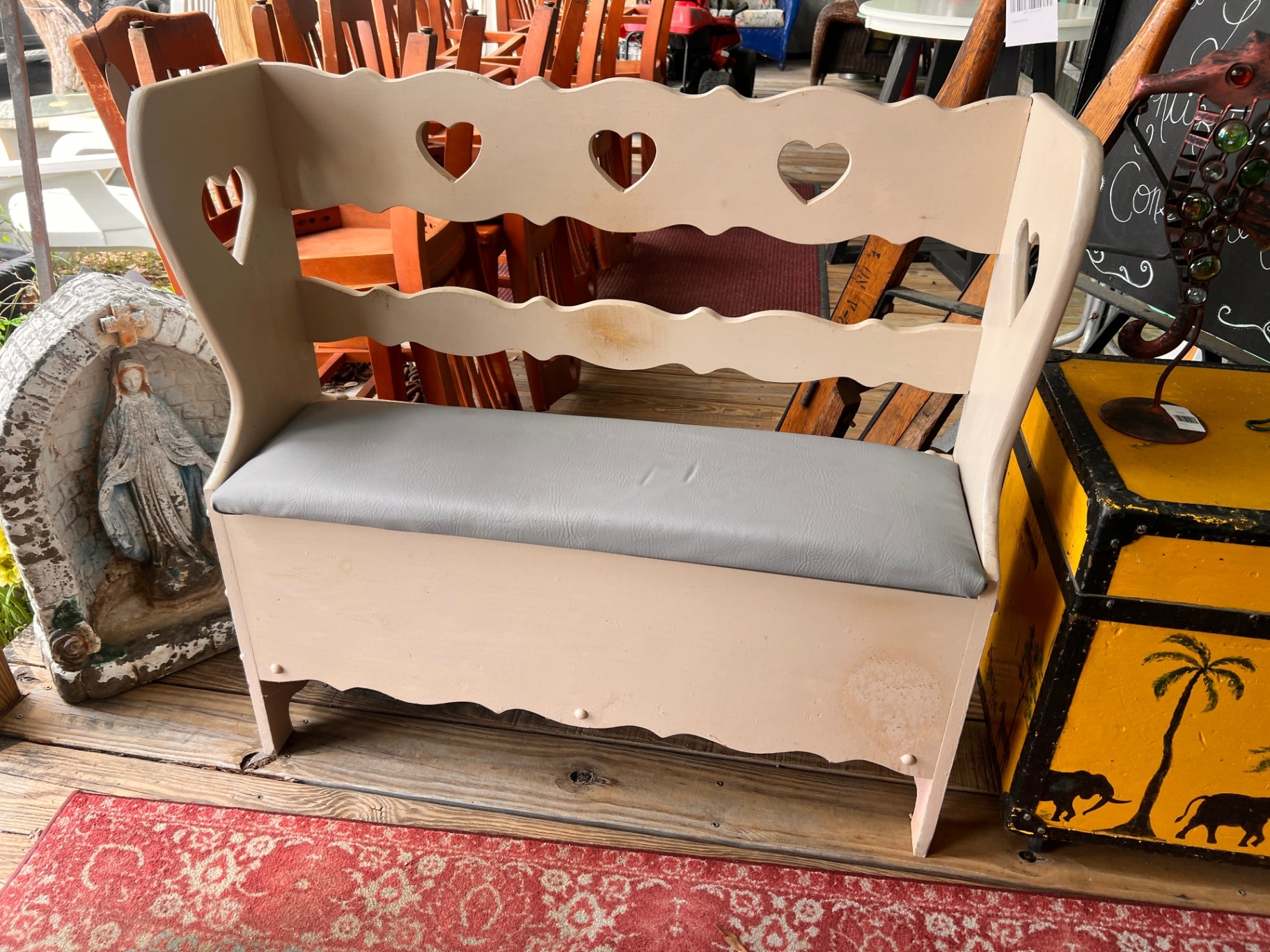 Small Storage Garden Bench