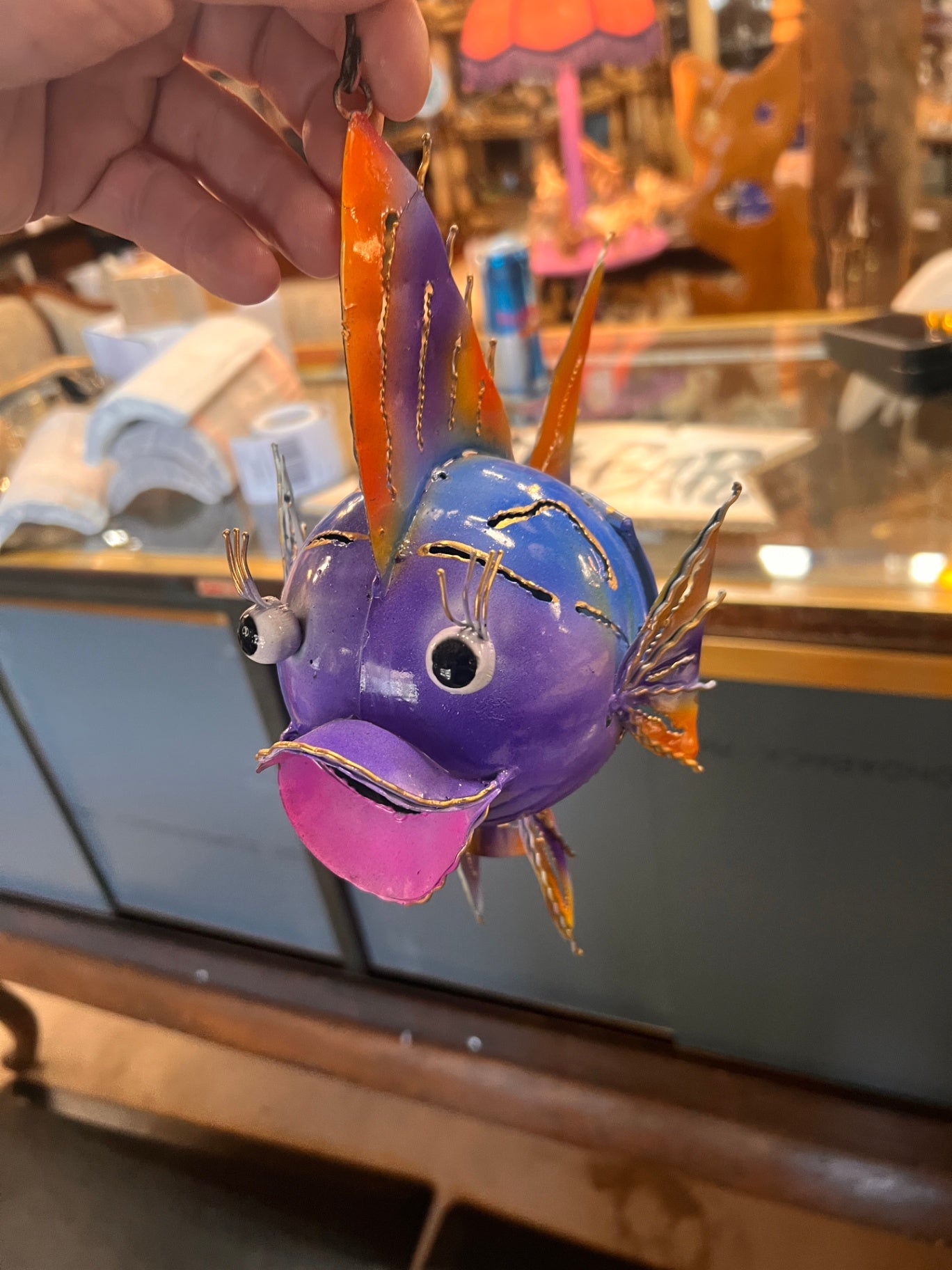 Large Tea Light Metal Fish
