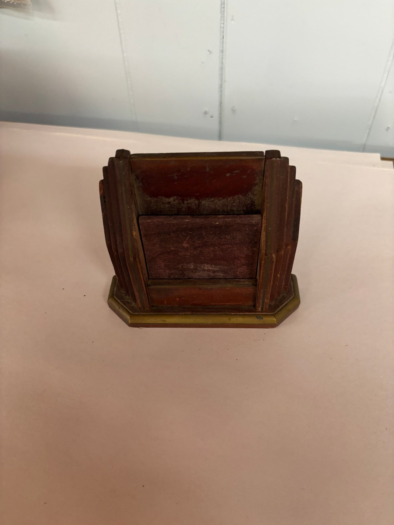 Vintage Art Deco Wooden Desk Organizer