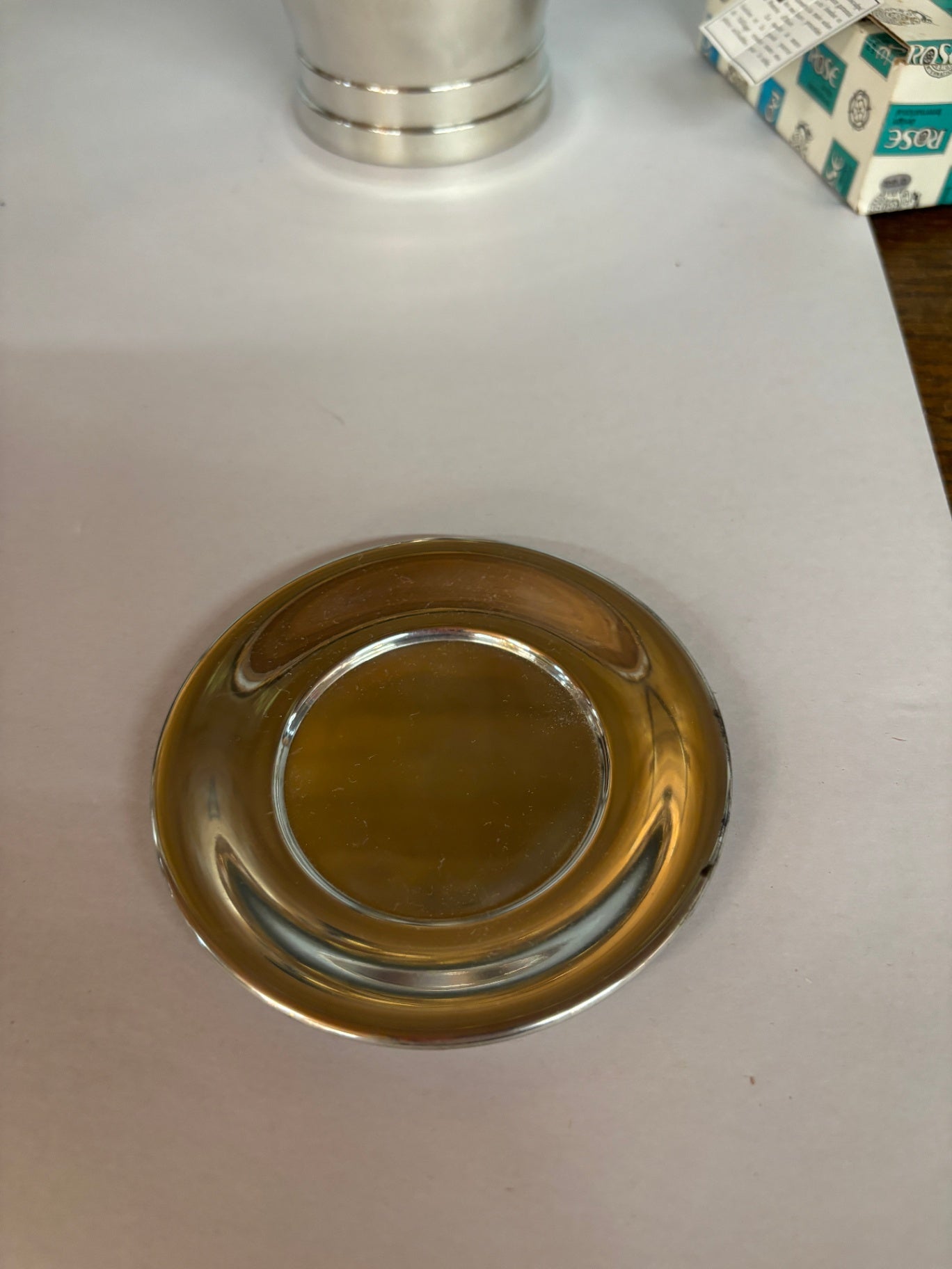 Tiny Pewter Plate