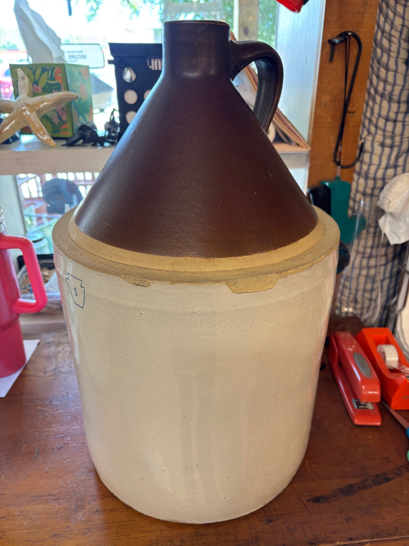 American stoneware whiskey jug 