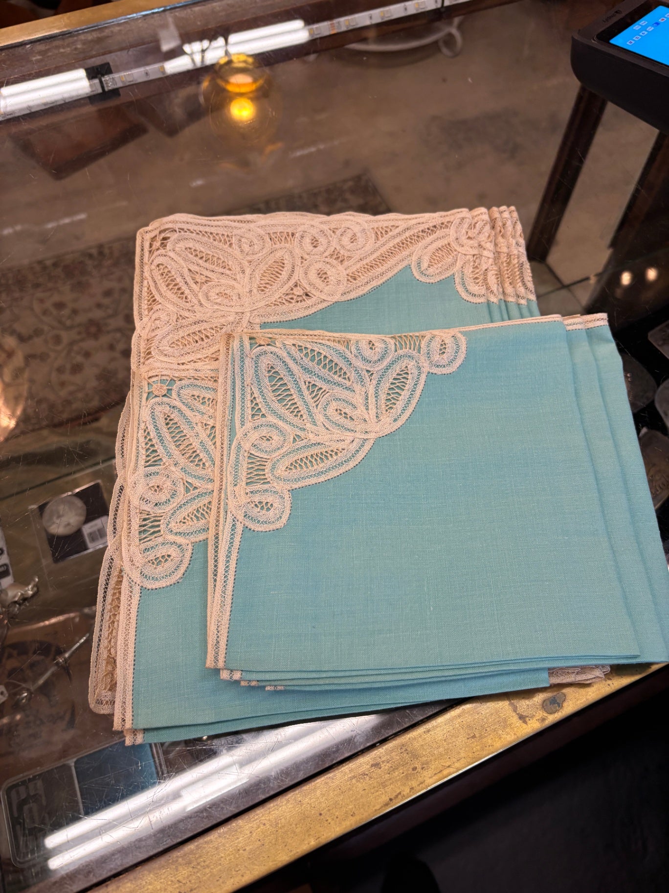 Blue Linen Napkins