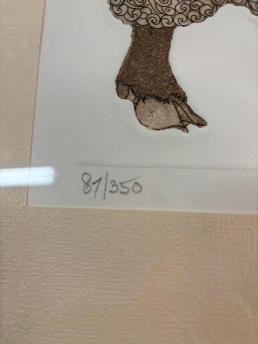 Signed & Numbered "Wool Merchant" Limited Edition Etching by Nancy Temeo, 1985