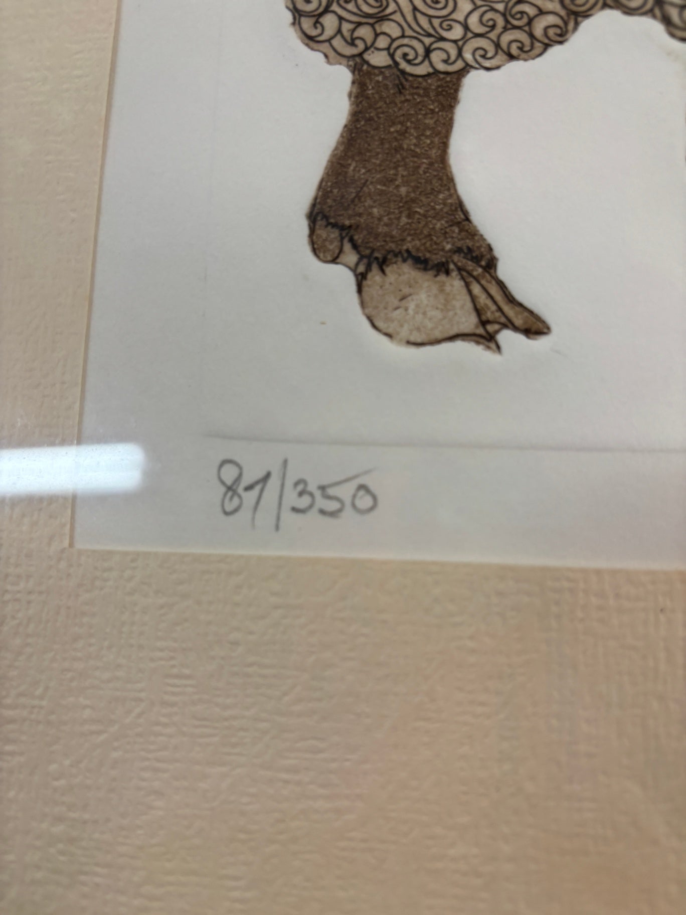 Signed & Numbered "Wool Merchant" Limited Edition Etching by Nancy Temeo, 1985