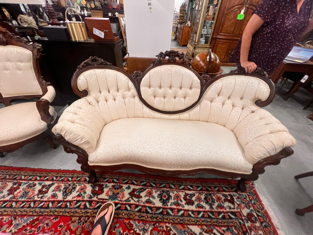 Victorian Rococo Revival Walnut Parlor Sofa | Circa 1870–1880