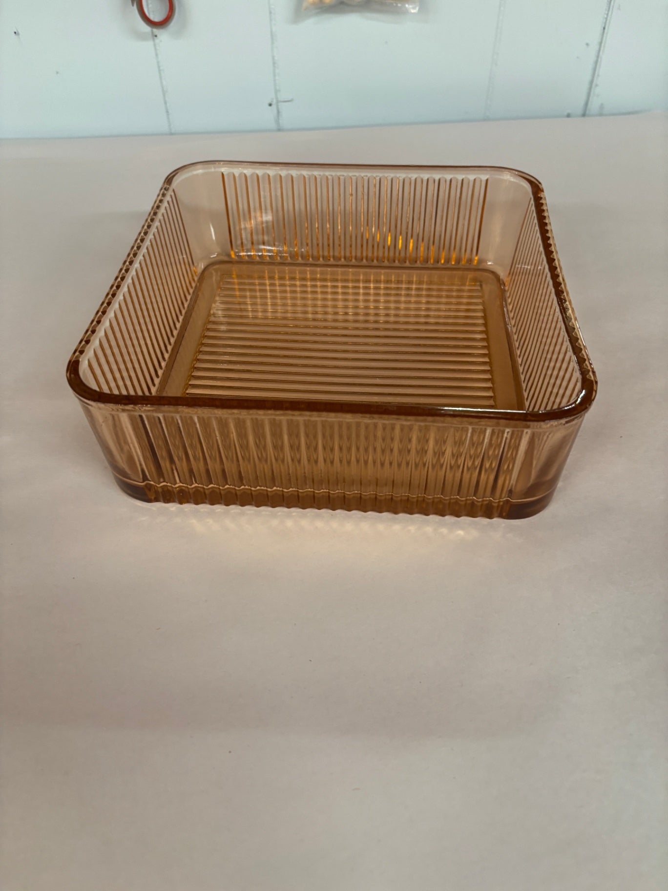  Federal Glass Amber Refrigerator Storage Dish