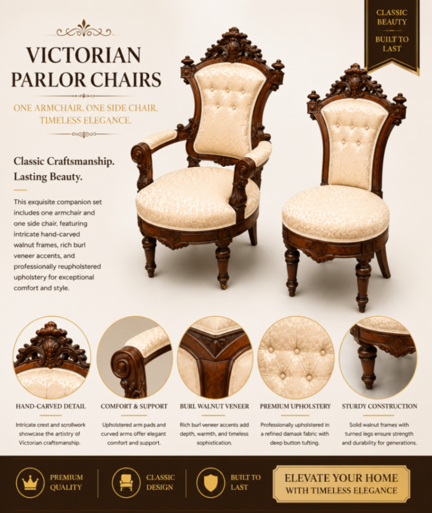 Pair of Renaissance Revival Burl Walnut Armchairs Attributed to John Jelliff & Co., Circa 1870