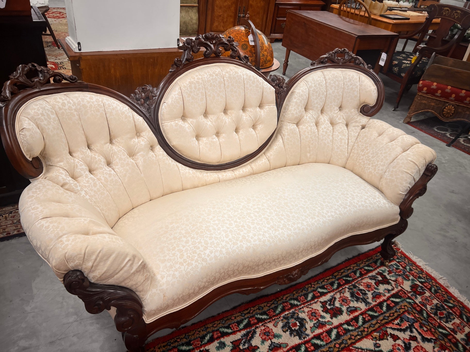 Victorian Rococo Revival Walnut Parlor Sofa | Circa 1870–1880