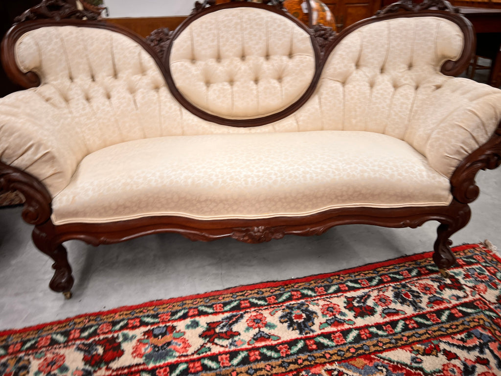 Victorian Rococo Revival Walnut Parlor Sofa | Circa 1870–1880