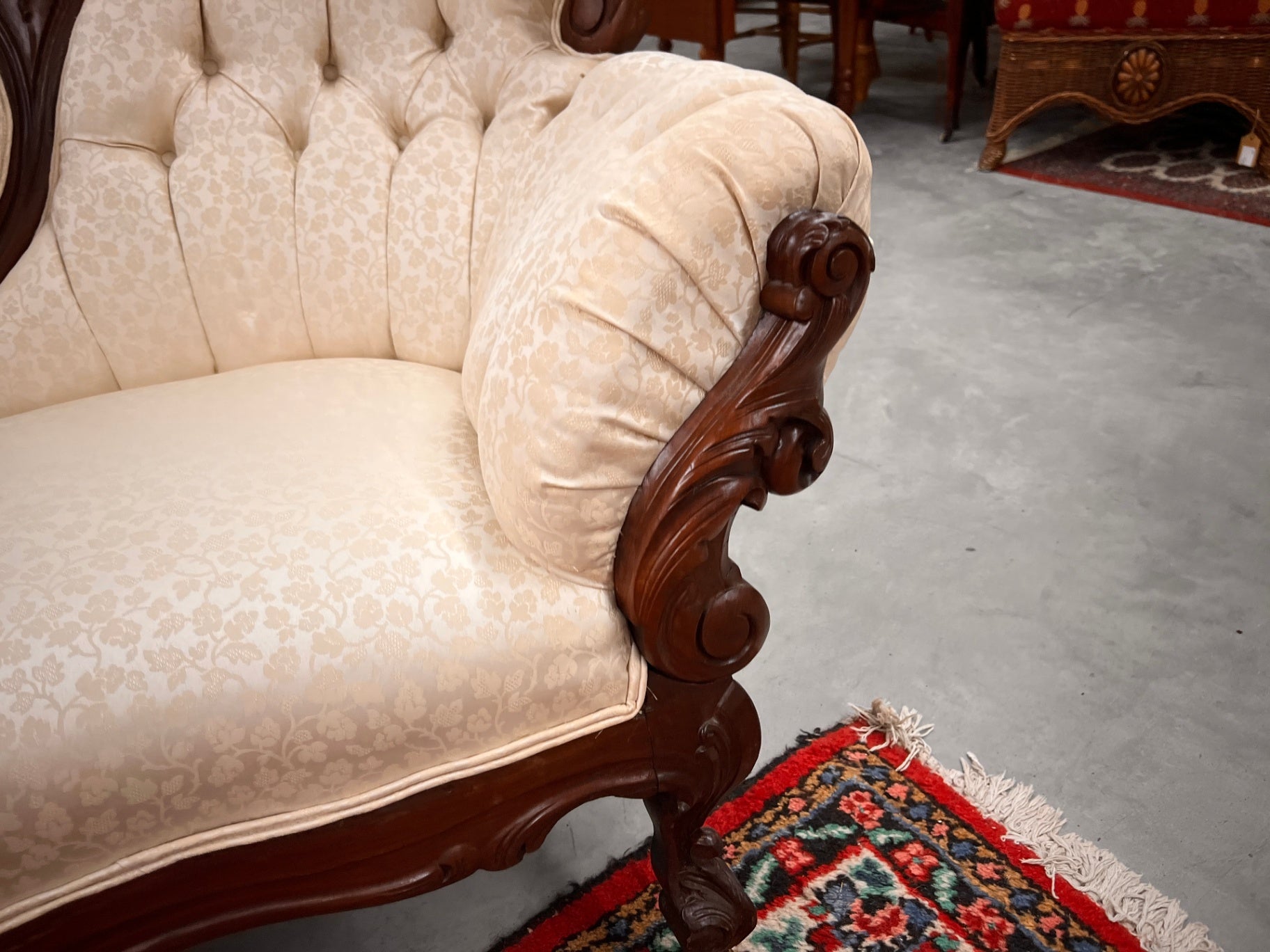 Victorian Rococo Revival Walnut Parlor Sofa | Circa 1870–1880