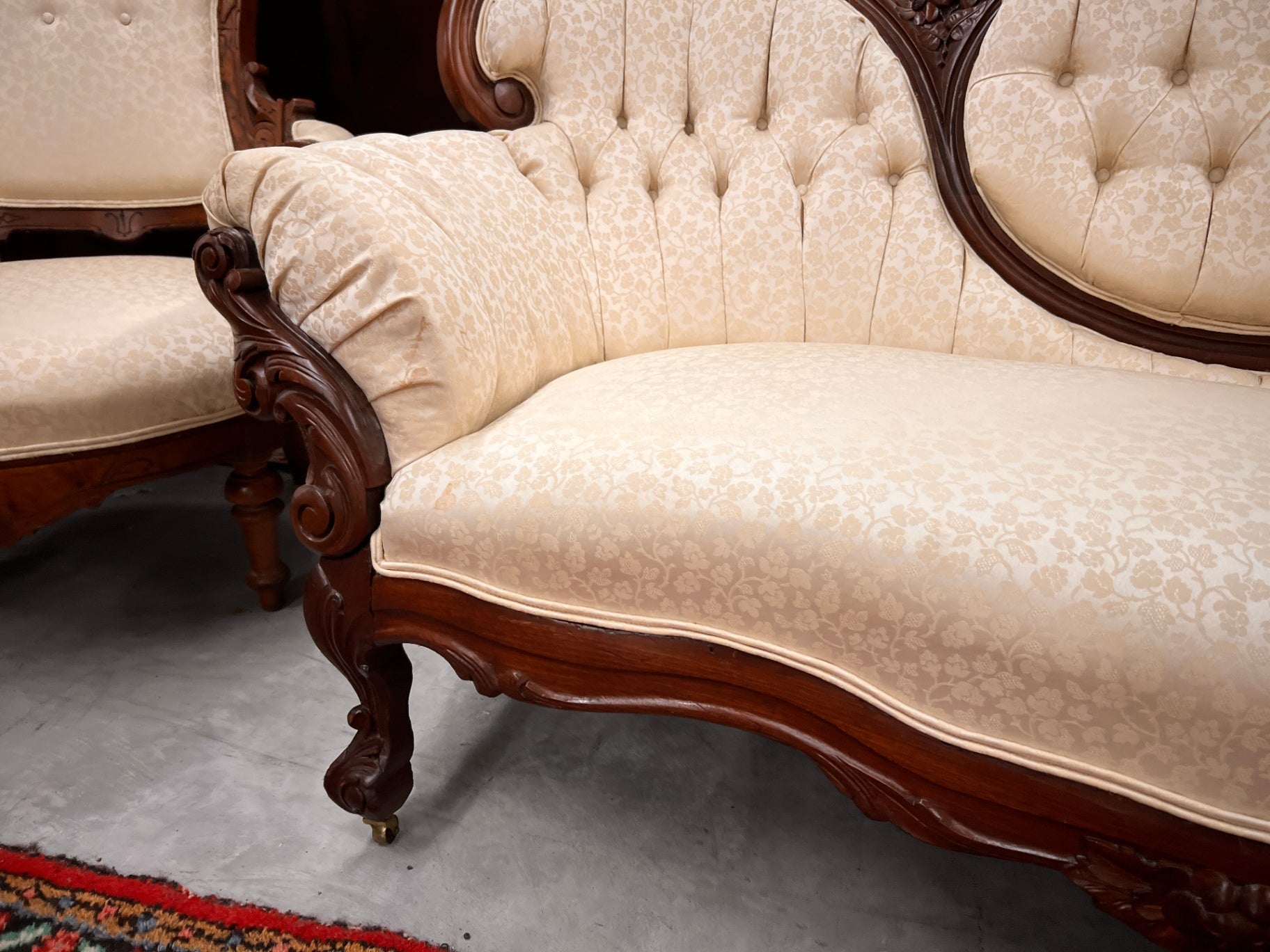 Victorian Rococo Revival Walnut Parlor Sofa | Circa 1870–1880