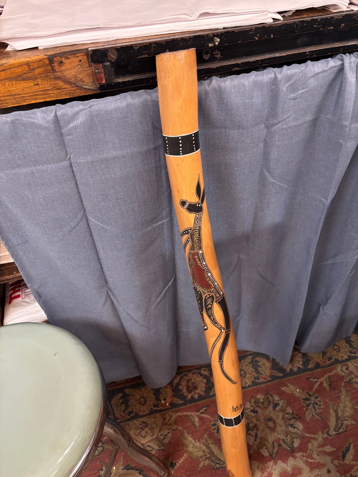 Hand-Painted Australian Aboriginal Style Didgeridoo