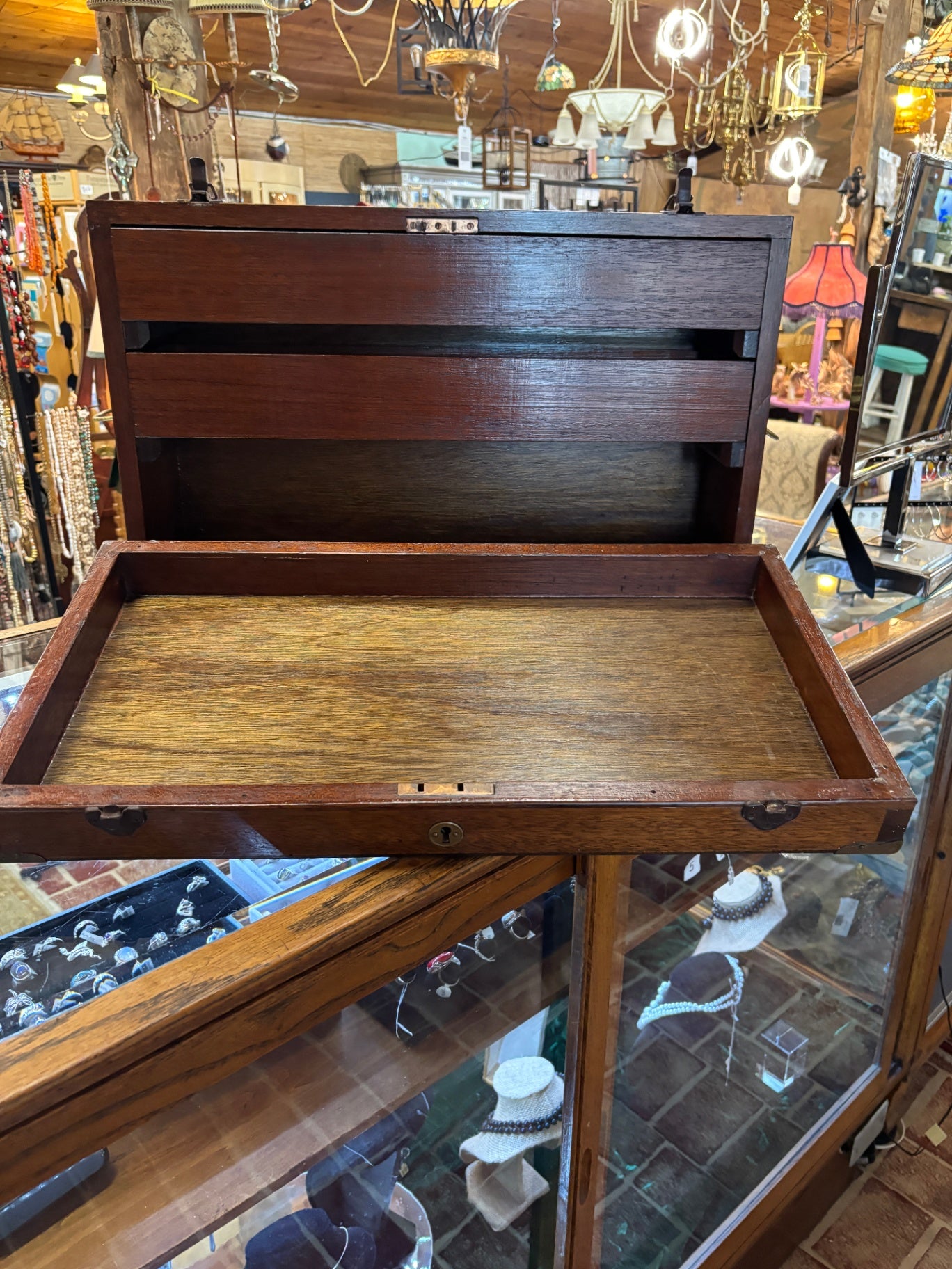 Vintage Wooden Desk Organizer