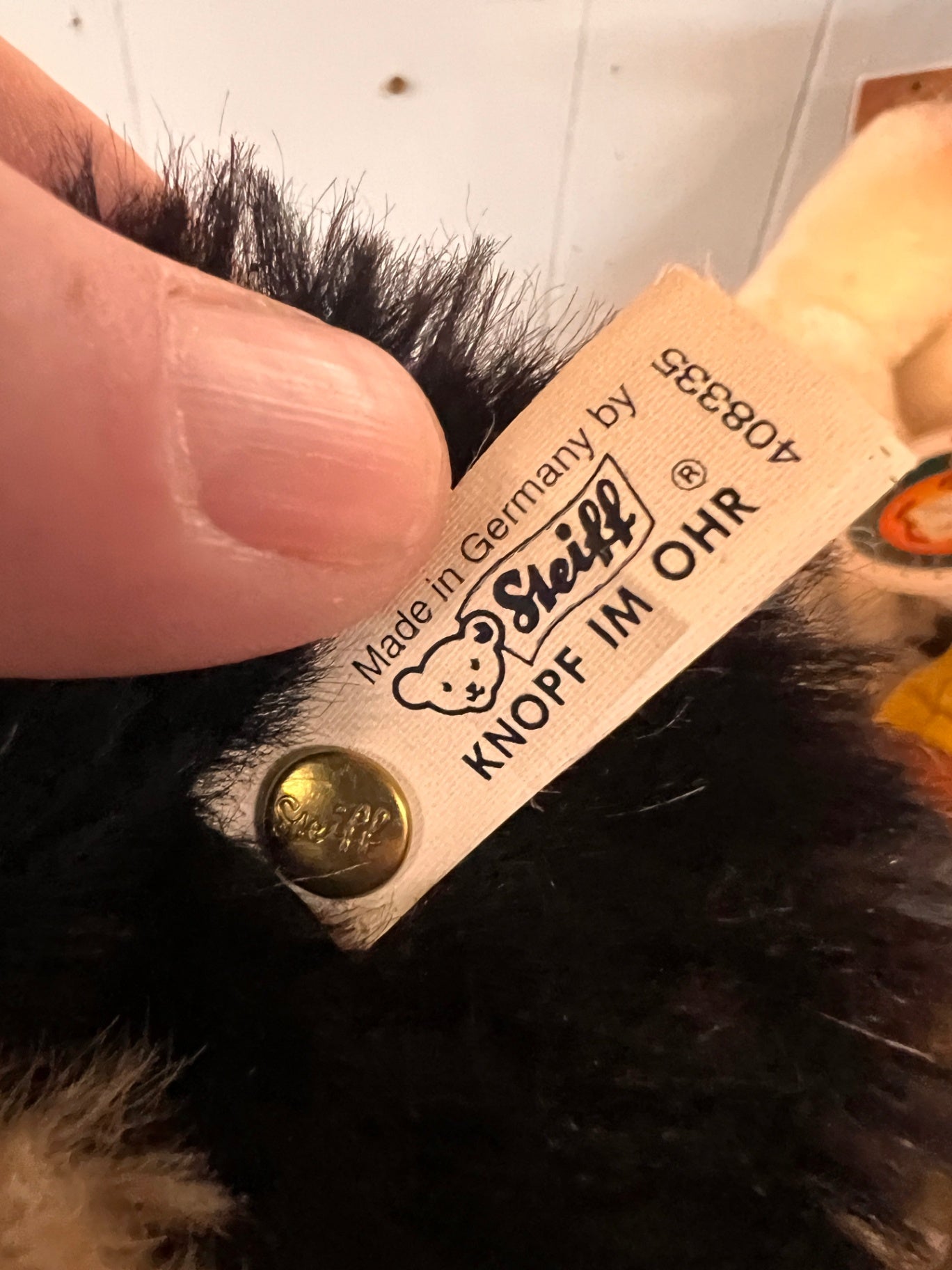 Steiff Panda Bär 1951 Replica Teddy Bear #408835 Made in Germany with Button & Tag