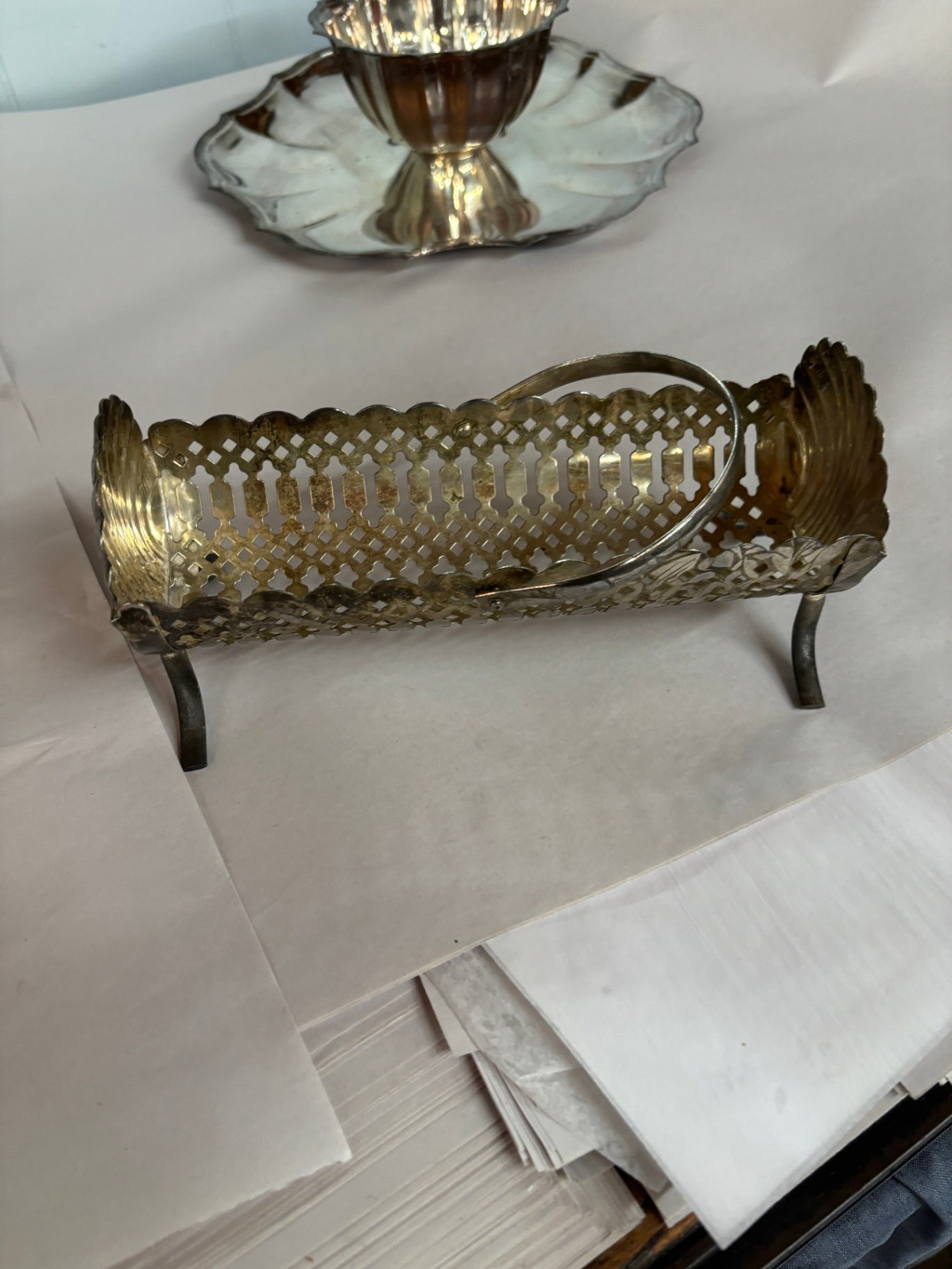  Silver-Plated Leonard Biscuit Cracker Holder