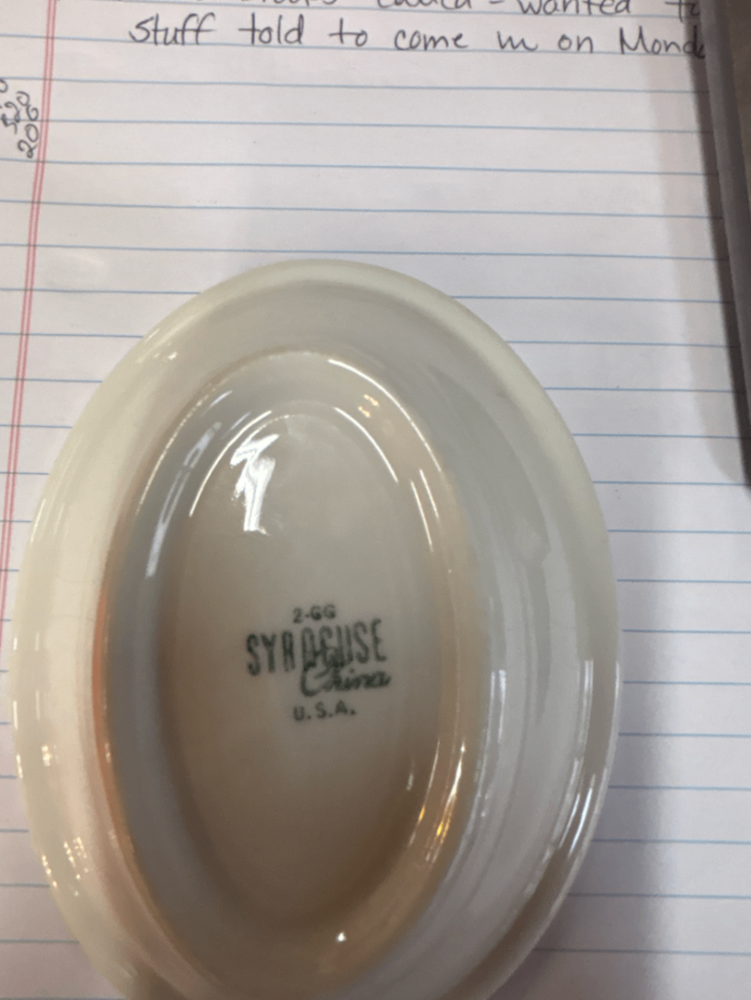 Syracuse China ONLY 2 plates and 6 oval bowls