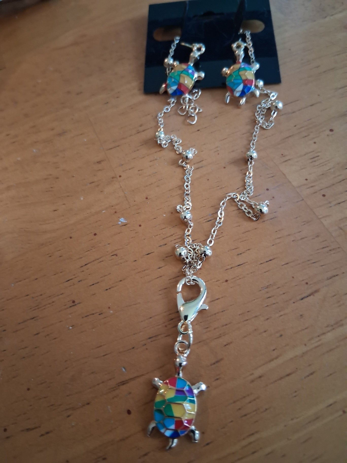 Turtle necklace n earrings dsc 