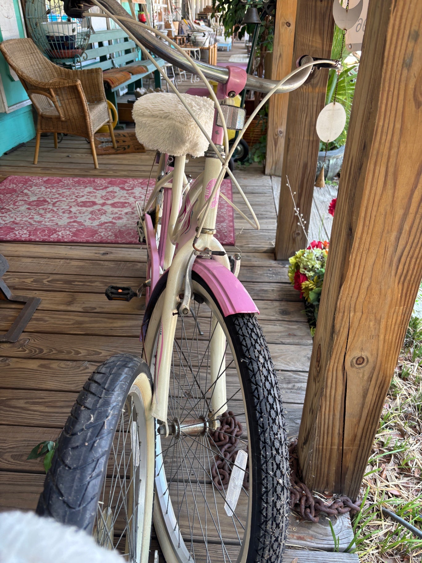 Kulana Sunfish 26" Women's 7-Speed Beach Cruiser Bicycle – Cream & Pink