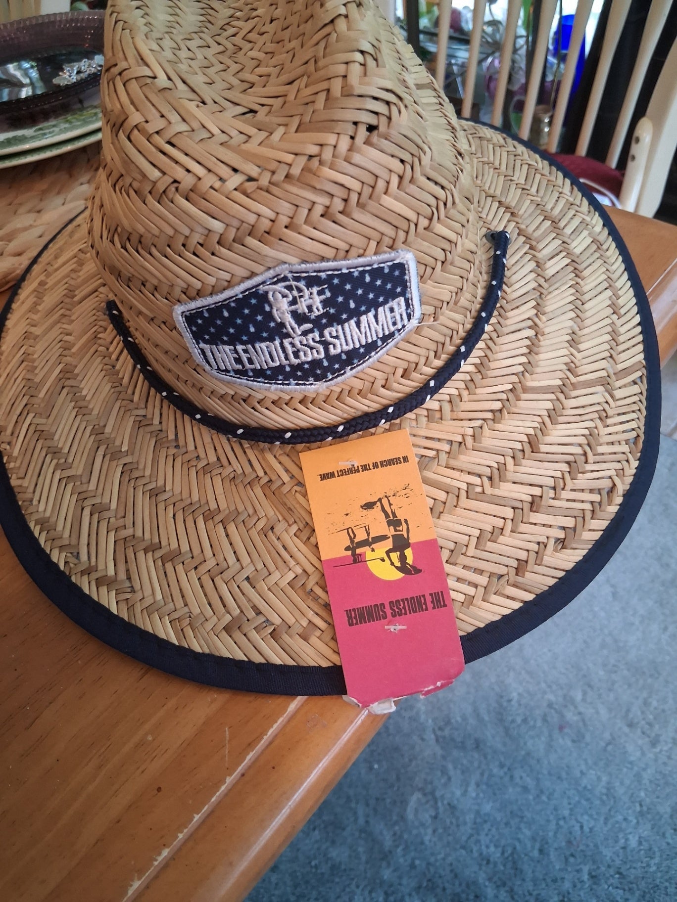 Straw beach hat dsc