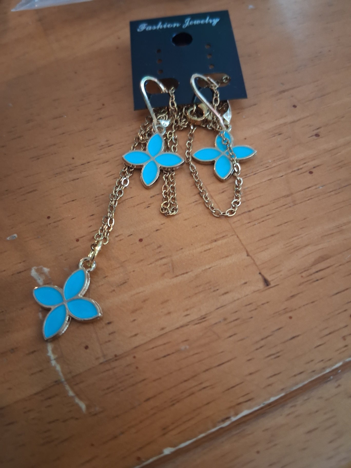 Necklace n earrings blue dsc