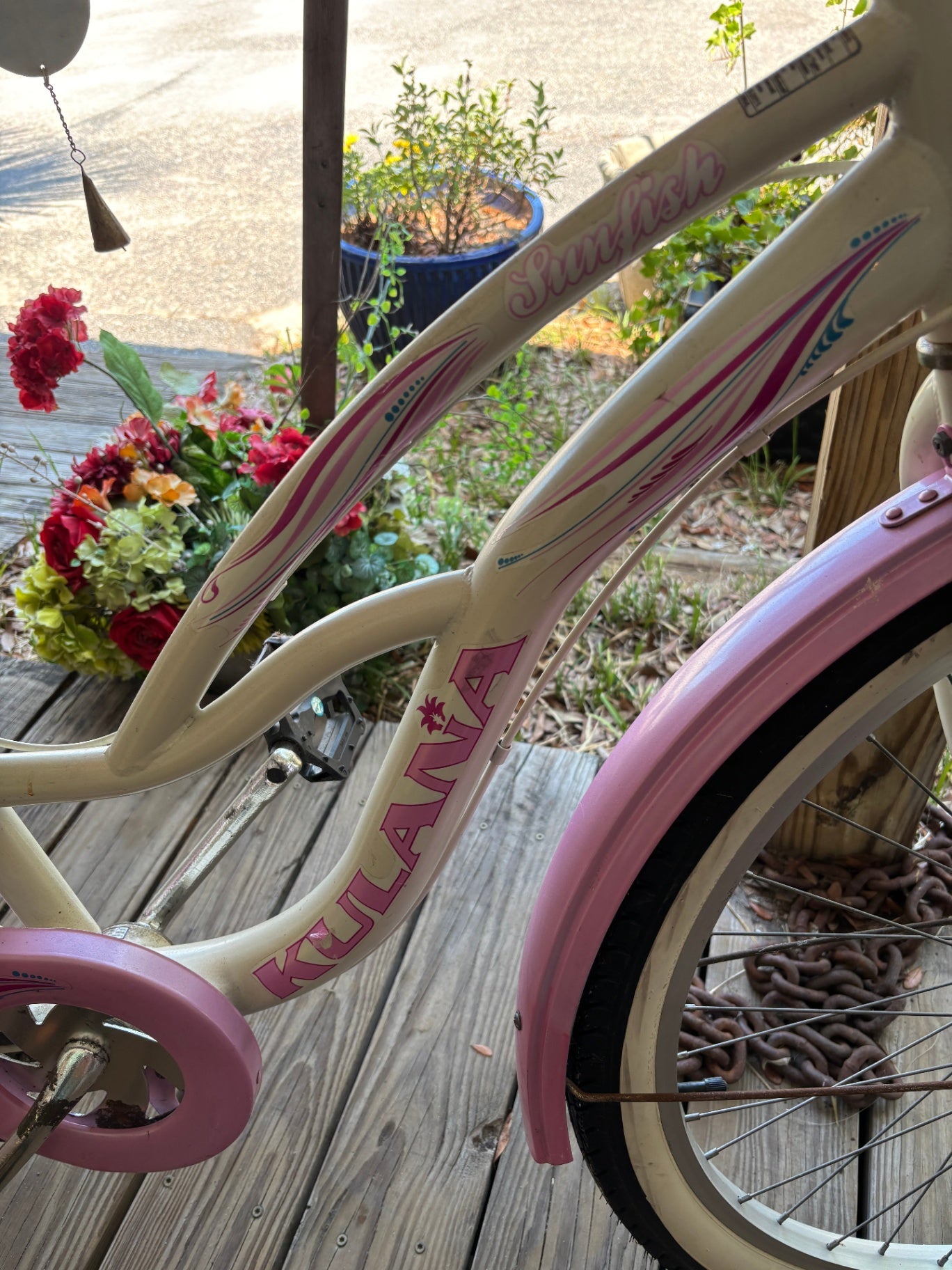Kulana Sunfish 26" Women's 7-Speed Beach Cruiser Bicycle – Cream & Pink