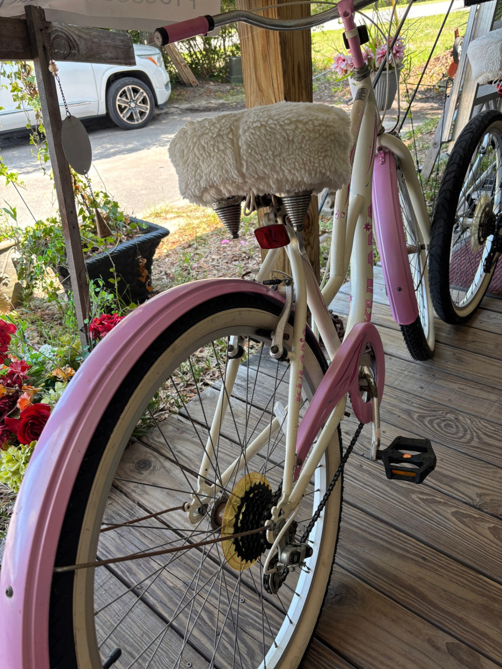 Kulana Sunfish 26" Women's 7-Speed Beach Cruiser Bicycle – Cream & Pink