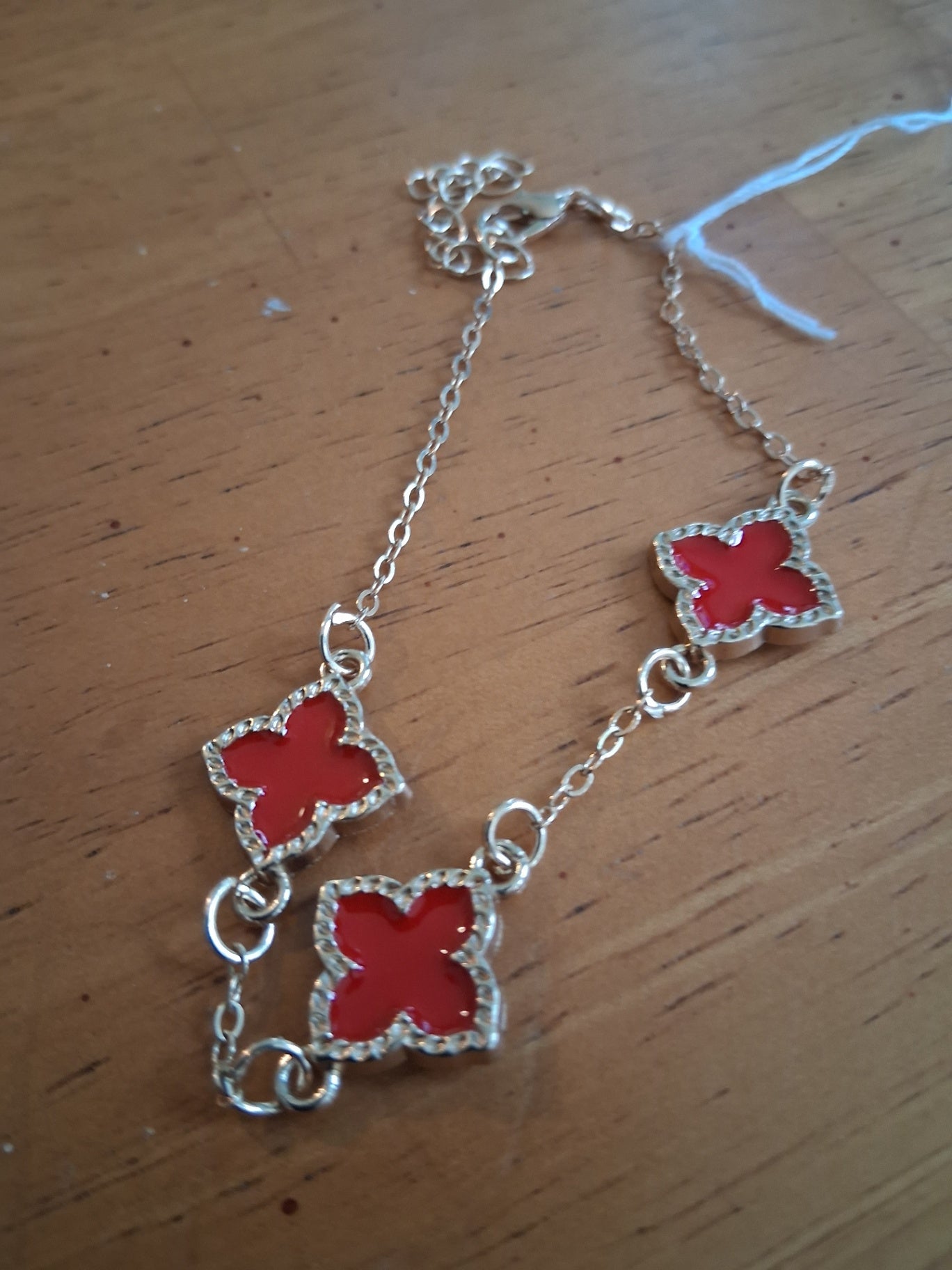Red clover bracelet dsc