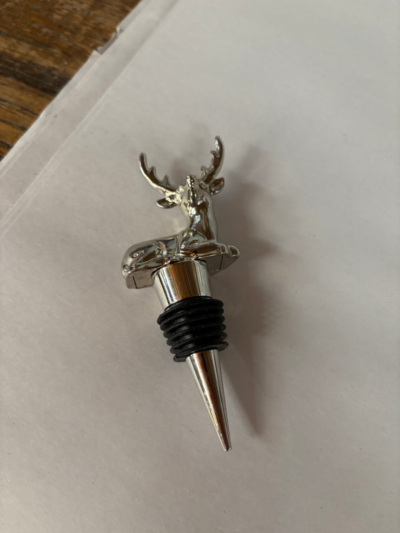 Silver Stag Bottle Stopper