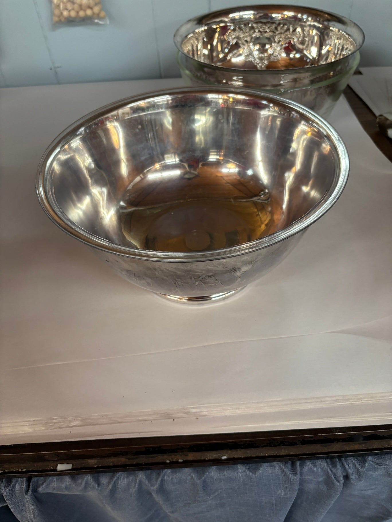 Silver Plate Bowl With Plastic Insert
