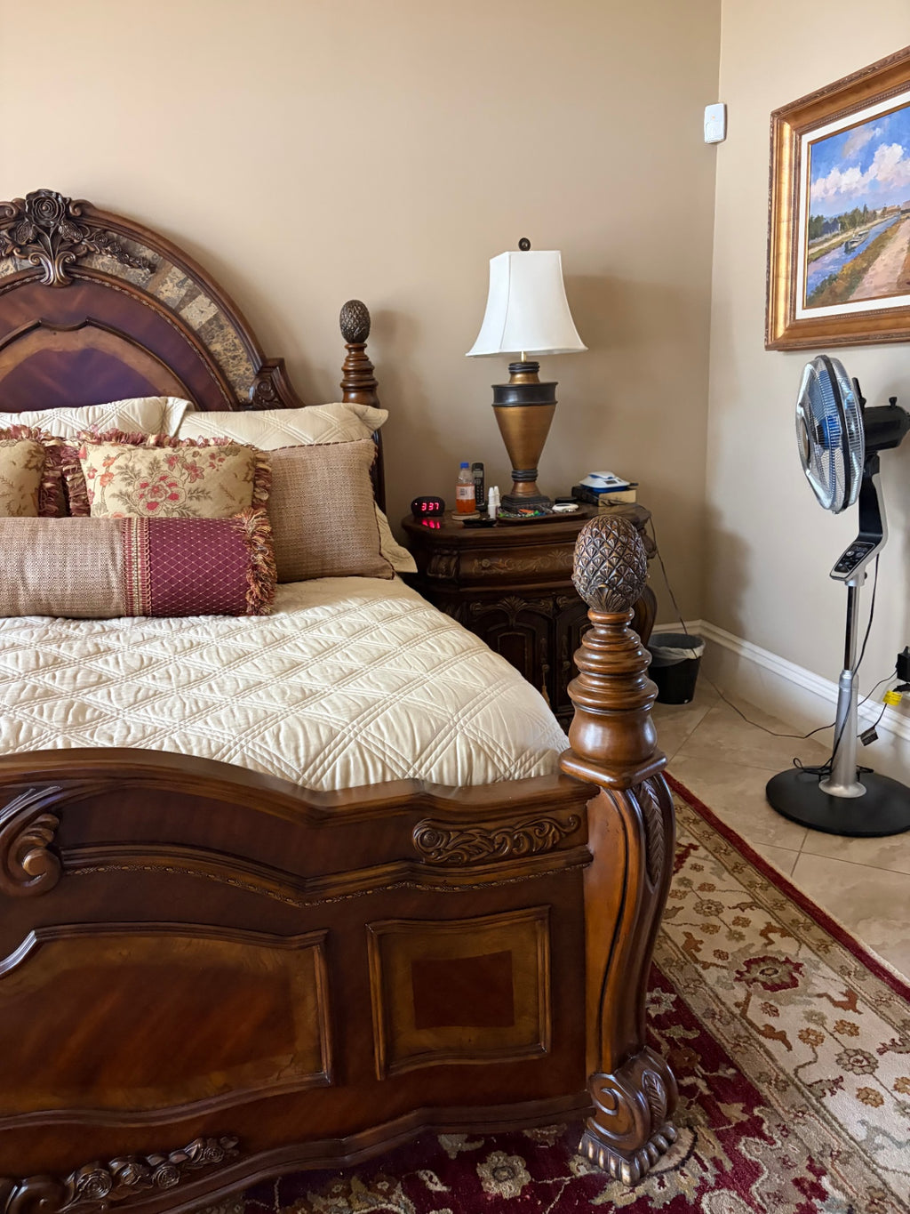 Michael Amini Original Furniture Designs Oppulente Collection King Bedroom Set – Sienna Spice – 6 Piece Luxury Suite