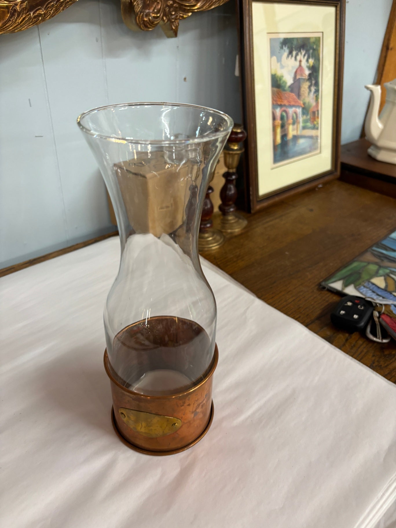 Glass and Copper carafe/Decanter 