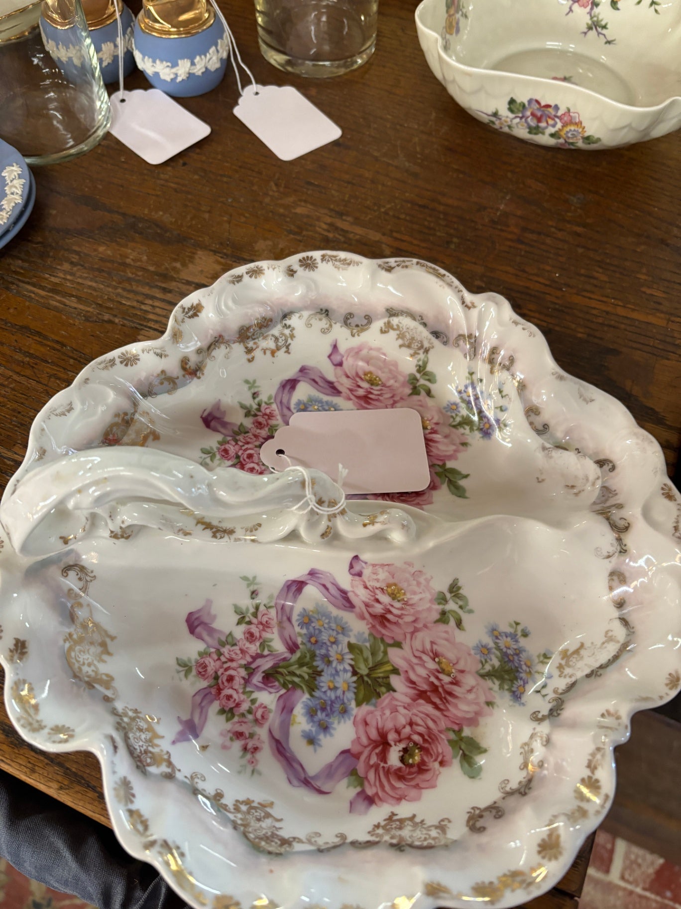 Royal Bavaria porcelain 2-part relish dish