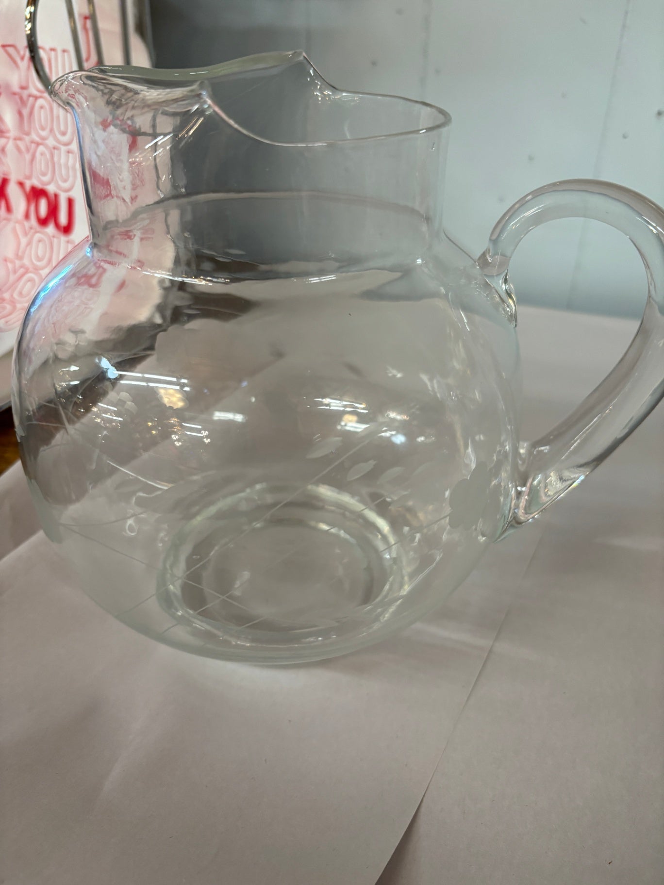 Clear Glass Pitcher