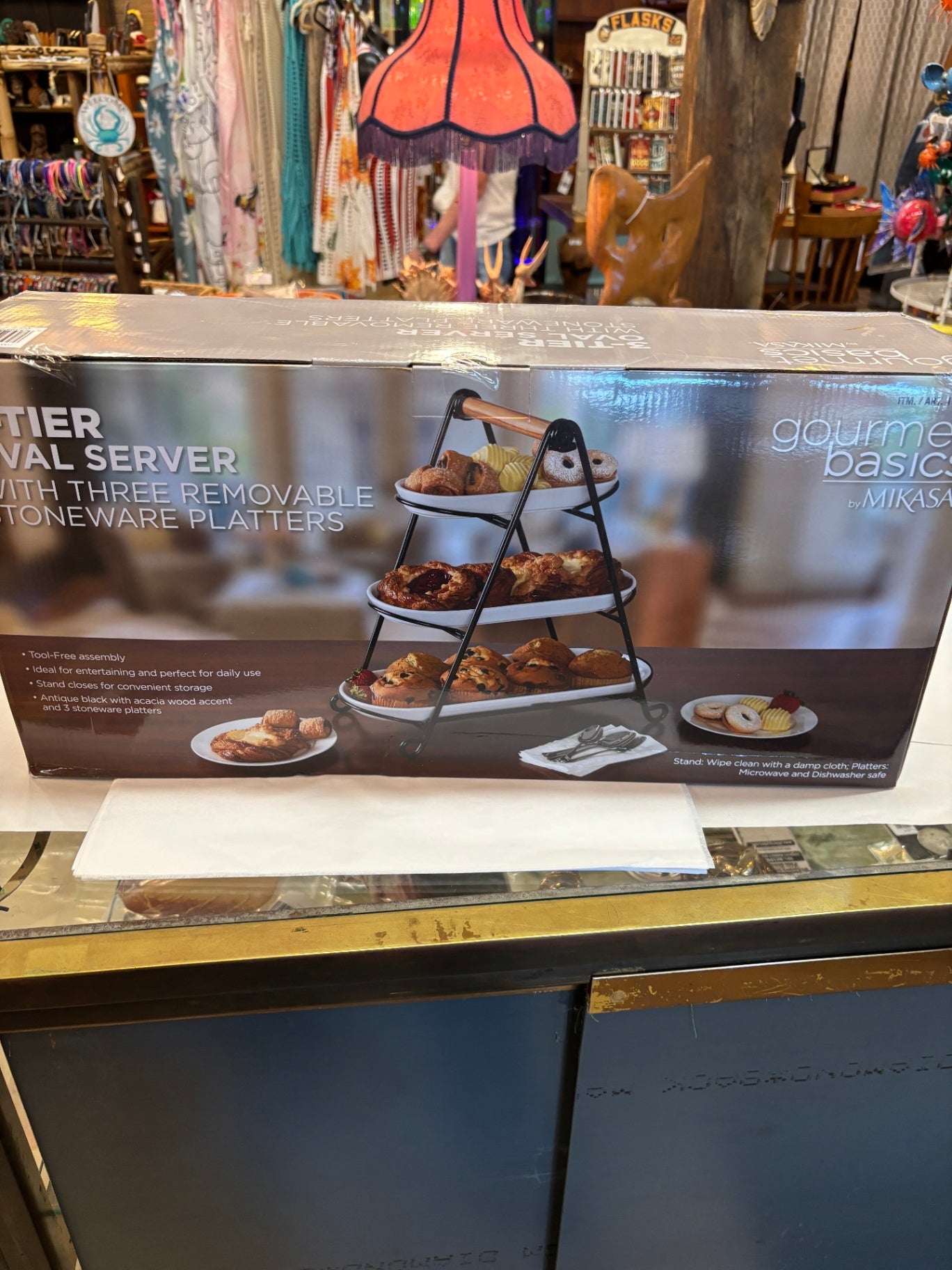 Gourmet Basics by Mikasa 3-Tier Oval Server