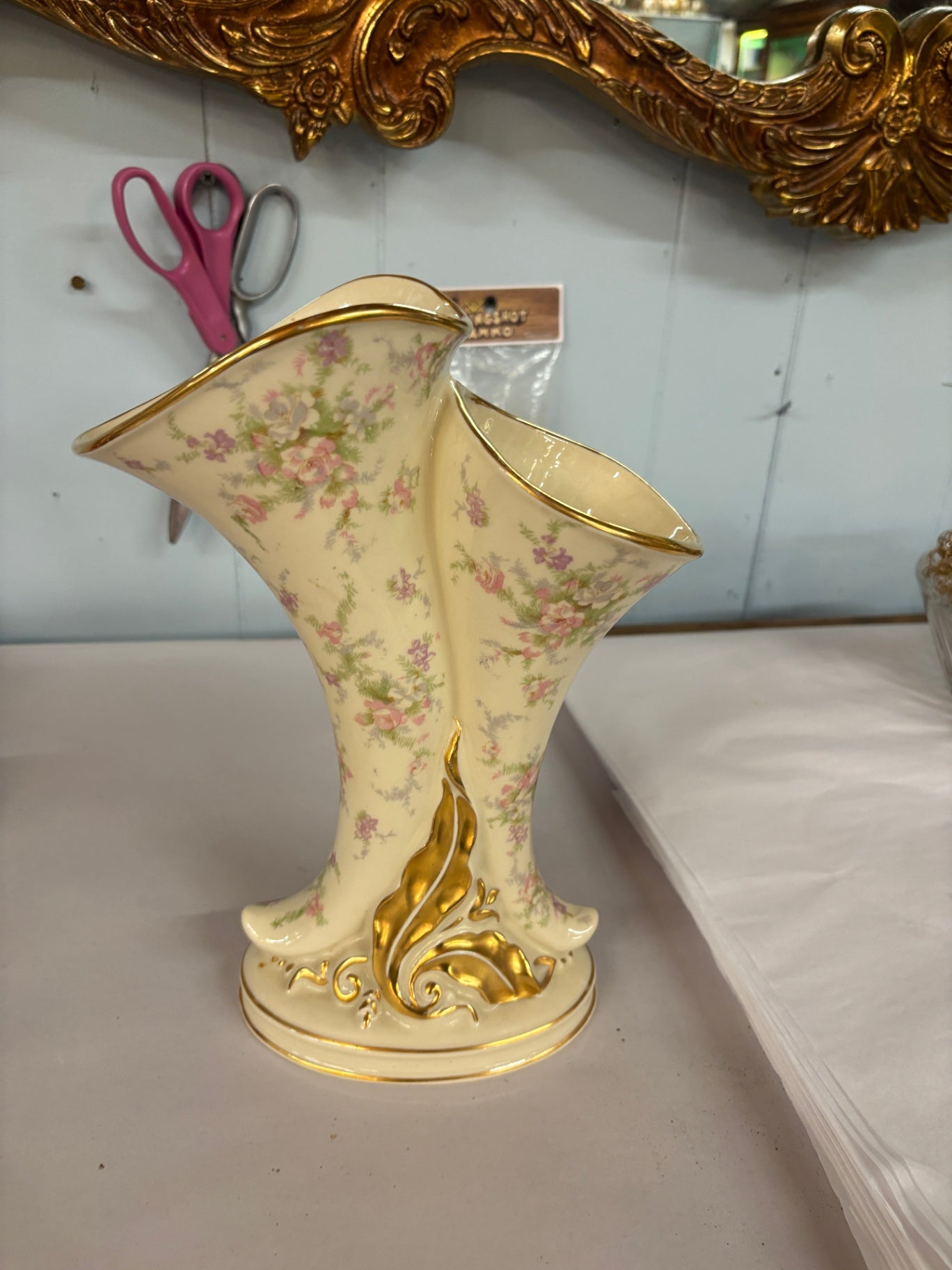 Vintage Double Cornucopia Vase