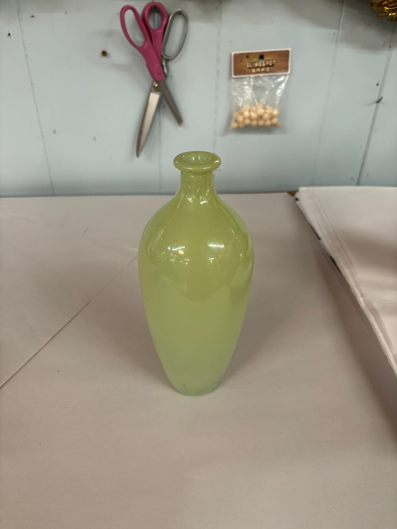 Lime Green Glass Vase
