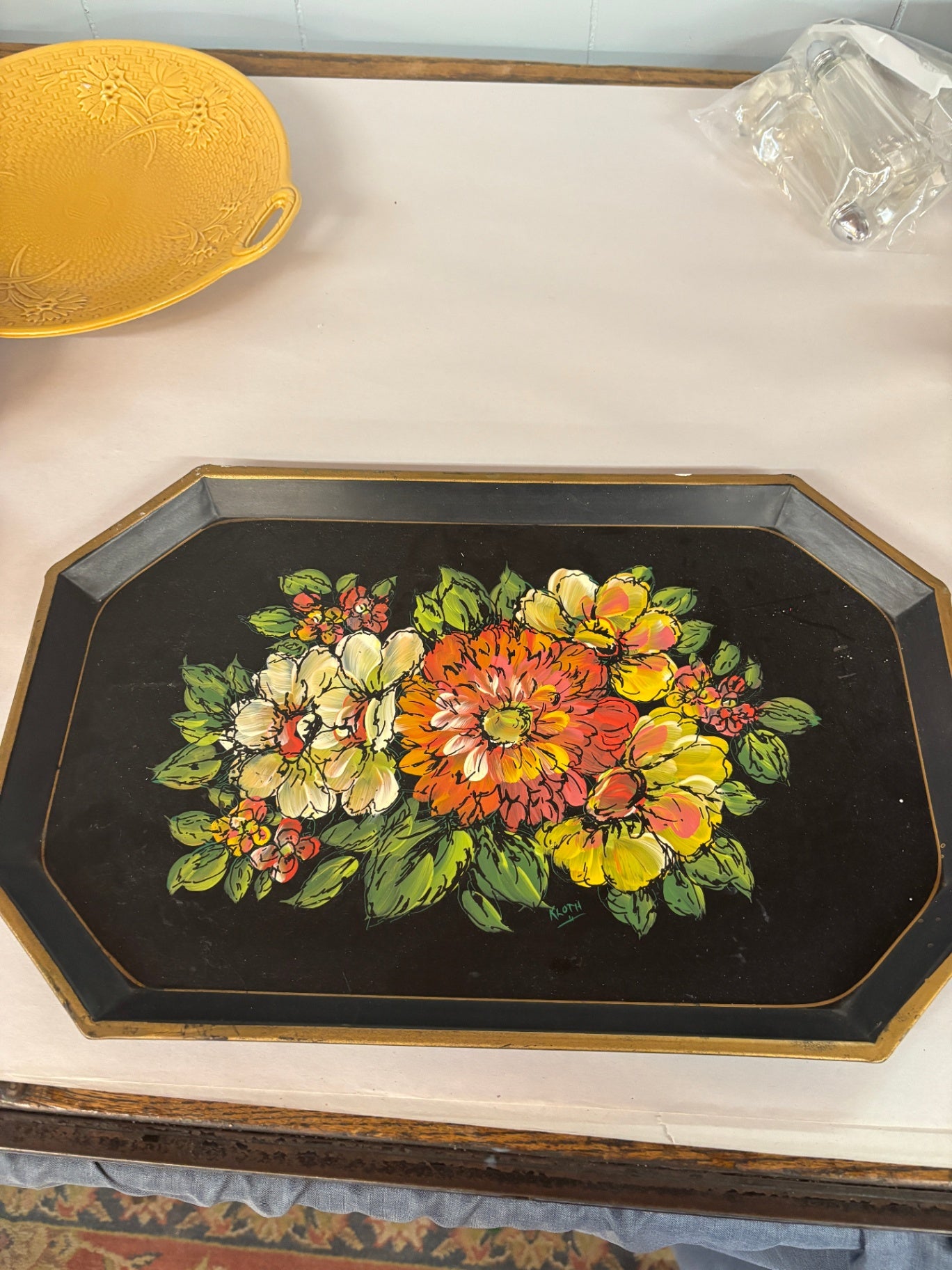 Hand Painted Metal Tray