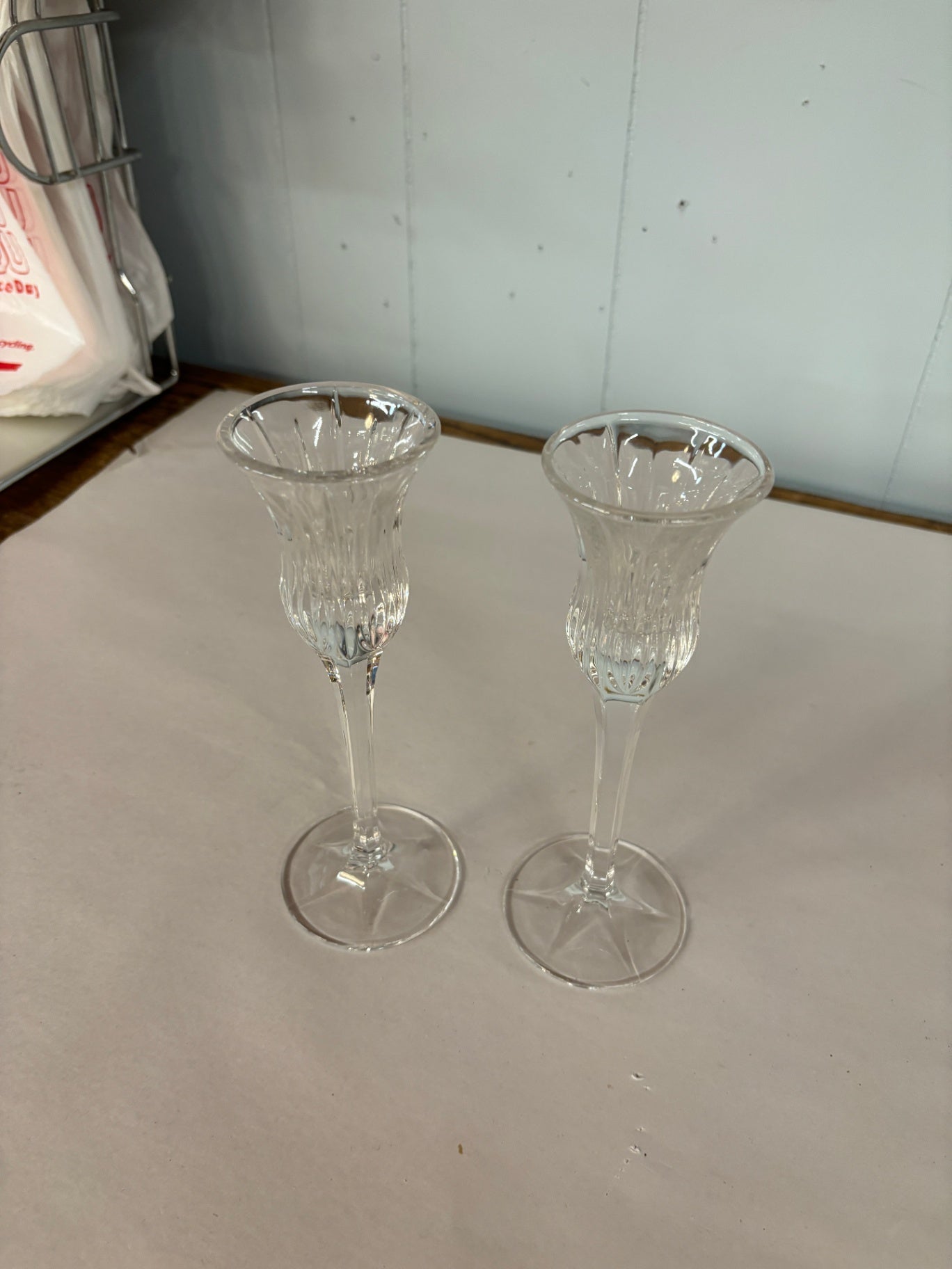  Mikasa "Icicles" crystal candlestick holder 