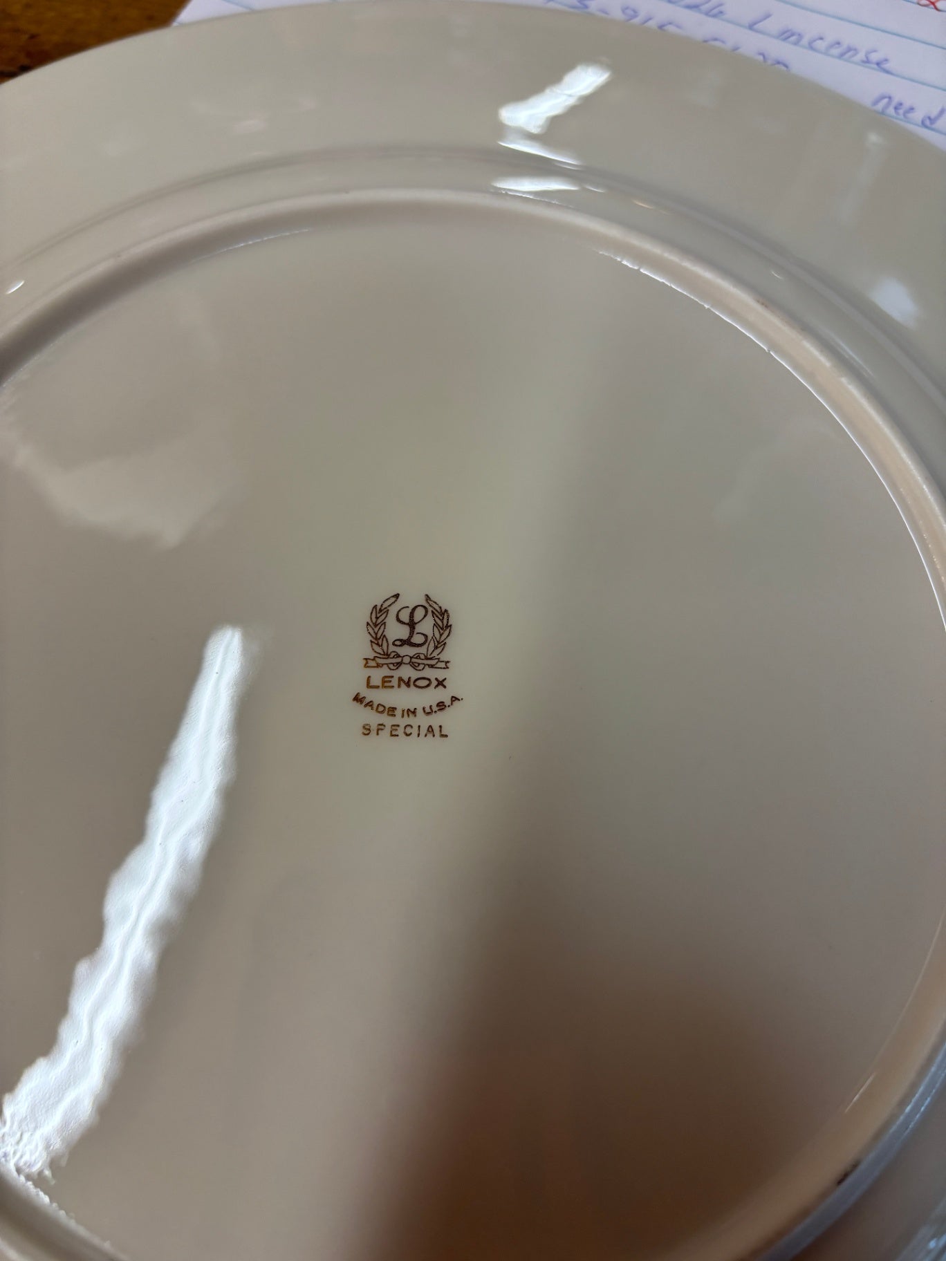 Vintage Lenox Special Ivory Gold Rim Dinner Plate – Made in USA Fine China